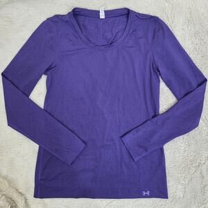 Women's Under Armour Long Sleeve shirt Allseason Gear Purple Size Medium Fitted